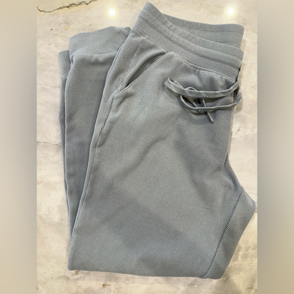 Marc New York Light Gray Knit Joggers with Drawstring